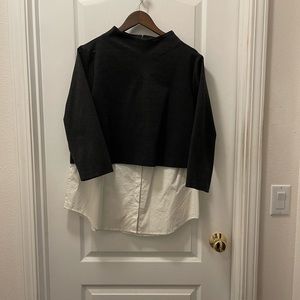 Vince Camuto Mock neck Faux Layered Top Size XL